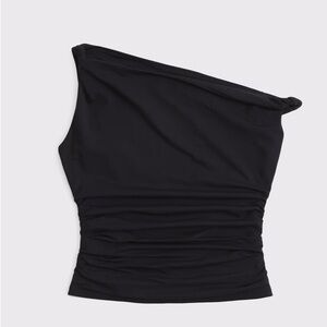 Abercrombie & Fitch Women's Asymmetrical Twist Top - Black